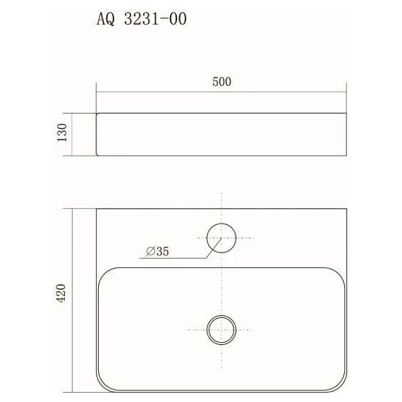 Раковина-чаша Aquatek 50 см AQ3231-00 фото 2
