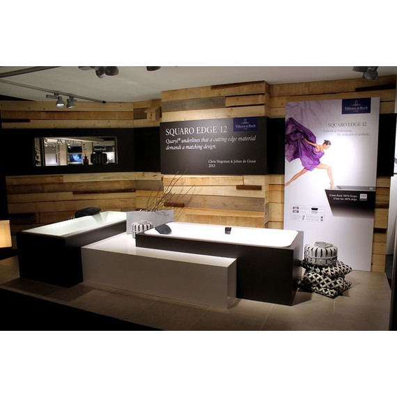 Ванна квариловая Villeroy&Boch Squaro Edge 180x80 см UBQ180SQE2DV-01 с ножками и сифоном фото 2