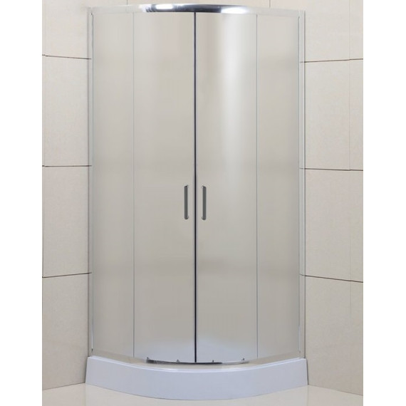 Душевое ограждение BelBagno 95x95 см UNO-195-R-2-95-P-Cr, хром/матовое фото 