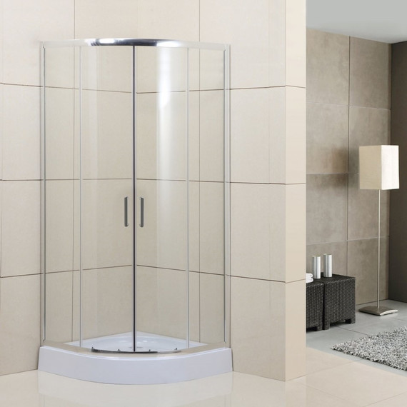 Душевое ограждение BelBagno 95x95 см UNO-195-R-2-95-C-Cr, хром/прозрачное фото 