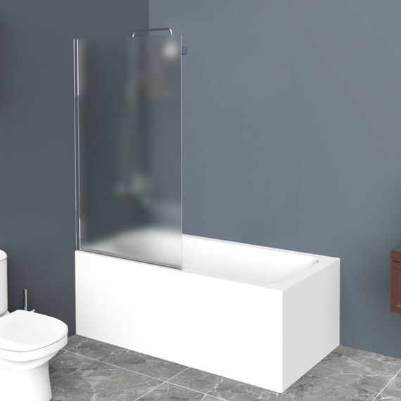 Шторка для ванны BelBagno 90 см UNO-V-1-90/150-P-Cr, хром/матовое фото 