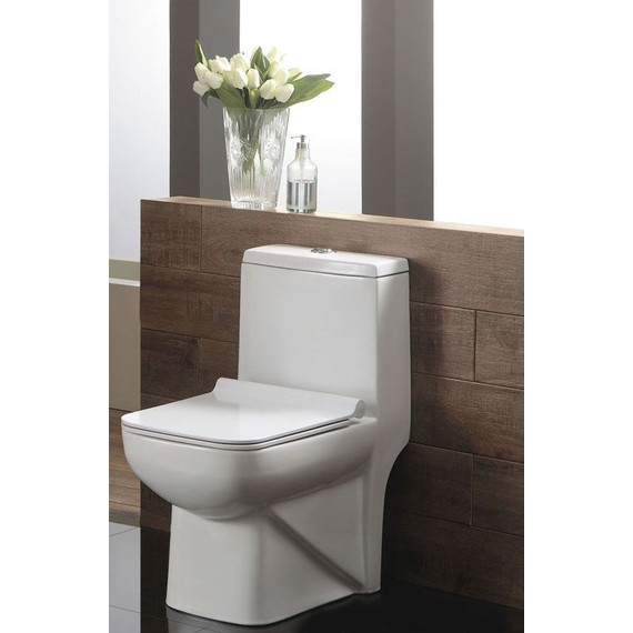 Унитаз-моноблок Azario Zeno AZ-1169 с крышкой микролифт - 2 Унитаз-моноблок Azario Zeno AZ-1169 с крышкой микролифт фото 2