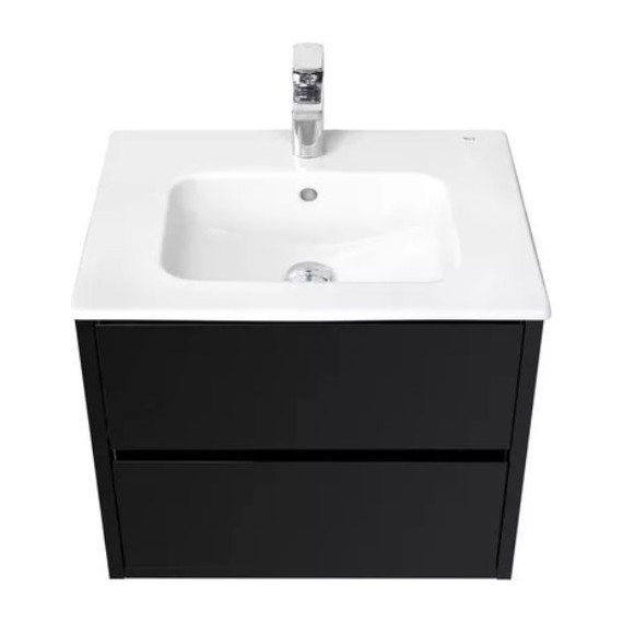 Тумба подвесная с раковиной Акватон Римини 60 см 1A226601RN950, черный фото 3