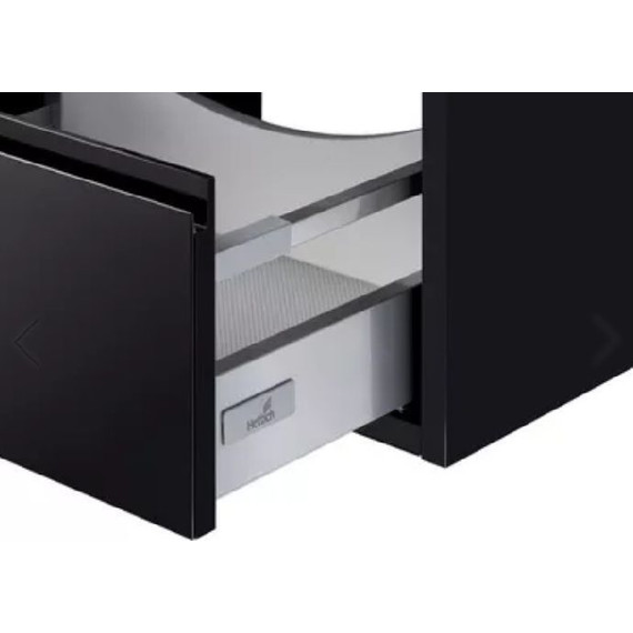 Тумба подвесная с раковиной Акватон Римини 60 см 1A226601RN950, черный фото 5