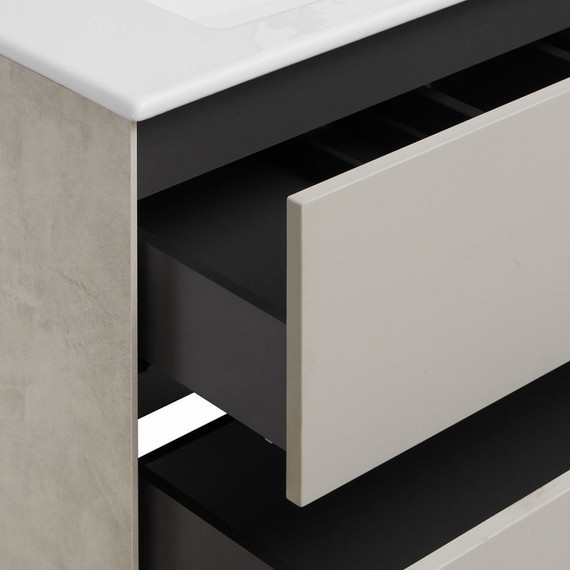 Тумба подвесная с раковиной Акватон Сохо 60 см 1A258001AJ9A0, слэйт/галька серая - 5 Тумба подвесная с раковиной Акватон Сохо 60 см 1A258001AJ9A0, слэйт/галька серая фото 5