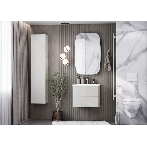 Тумба подвесная с раковиной Акватон Сохо 60 см 1A258001AJ9A0, слэйт/галька серая - 7 Тумба подвесная с раковиной Акватон Сохо 60 см 1A258001AJ9A0, слэйт/галька серая фото 7