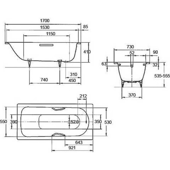 Ванна стальная Kaldewei Saniform Plus 170х73 см mod. 371-1 easy-clean 112900013001 - 9 Ванна стальная Kaldewei Saniform Plus 170х73 см mod. 371-1 easy-clean 112900013001 фото 9