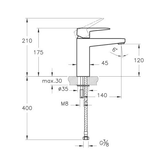 Смеситель для раковины Vitra Root Square A4273126EXP, медный фото 2