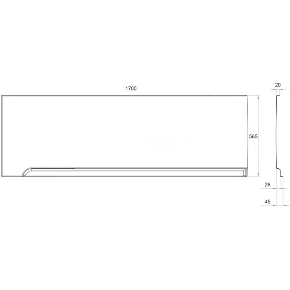 Панель фронтальная Тритон Мари 170 см R фото 2