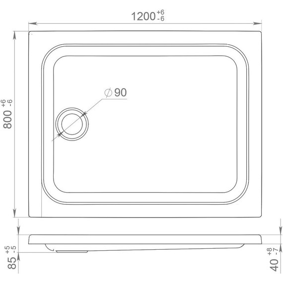 Поддон акриловый Тритон ПД26 120х80 см (каркас и панель в комплекте) - 3 Поддон акриловый Тритон ПД26 120х80 см (каркас и панель в комплекте) фото 3