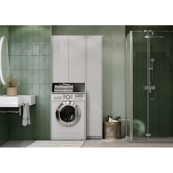 Пенал для стиральной машины Акватон Лондри 60 см 1A260503LH010, белый глянец (Поставляется в разобранном виде) фото 3