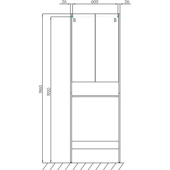 Пенал для стиральной машины Акватон Лондри 60 см 1A260503LH010, белый глянец (Поставляется в разобранном виде) фото 5