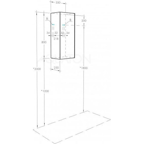 Шкаф подвесной Акватон Сохо 35 см 1A258403AJ9A0, слэйт/галька серая фото 7