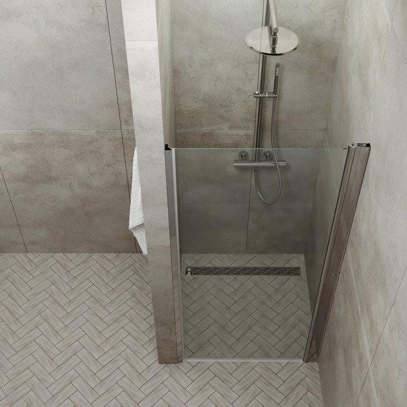 Душевая дверь Тритон Уно 100 см, алюминий/прозрачное - 3 Душевая дверь Тритон Уно 100 см, алюминий/прозрачное фото 3