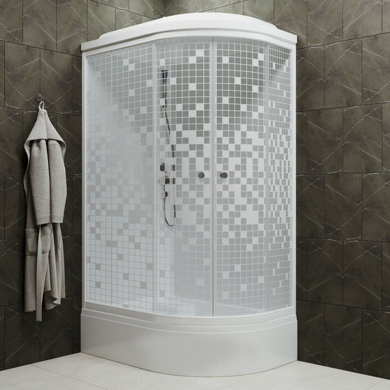 Душевая кабина Triton Коралл B 120x80 см, белый/узор L - 4 Душевая кабина Triton Коралл B 120x80 см, белый/узор L фото 4