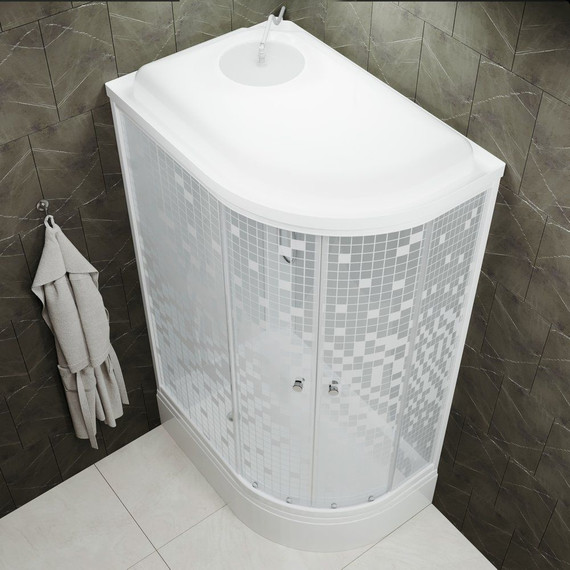 Душевая кабина Triton Коралл B 120x80 см, белый/узор L - 5 Душевая кабина Triton Коралл B 120x80 см, белый/узор L фото 5