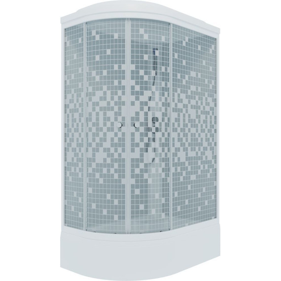 Душевая кабина Triton Коралл B 120x80 см, белый/узор R фото 3
