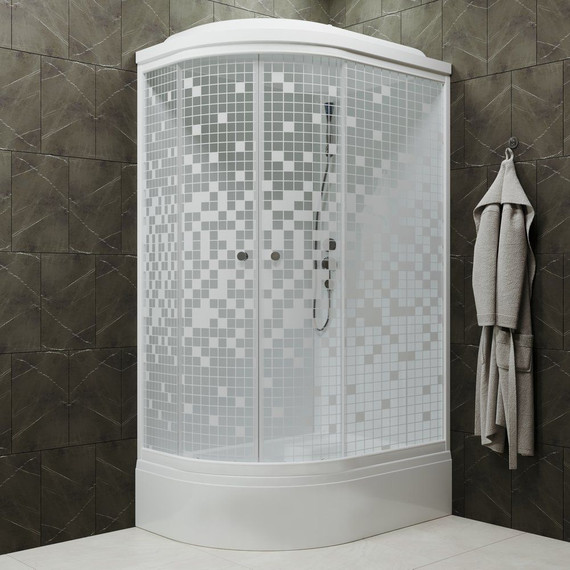 Душевая кабина Triton Коралл B 120x80 см, белый/узор R фото 4