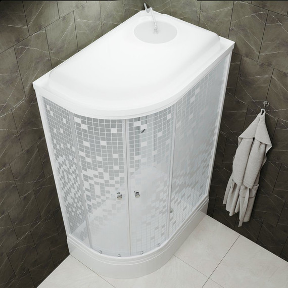 Душевая кабина Triton Коралл B 120x80 см, белый/узор R фото 5