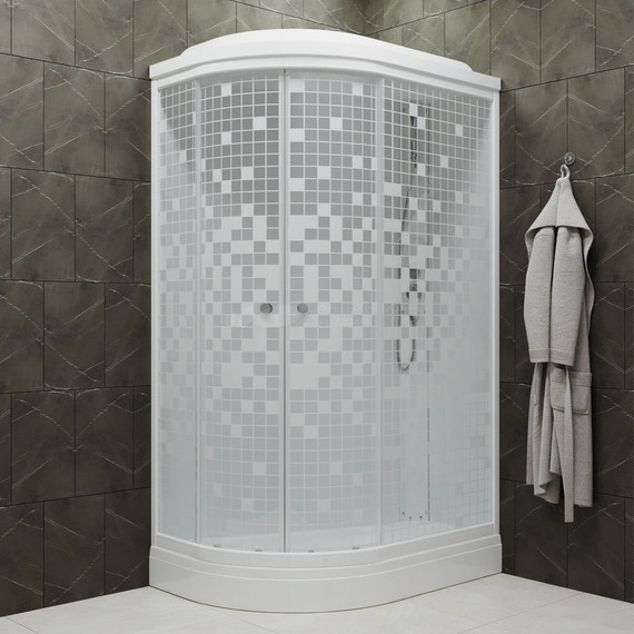 Душевая кабина Triton Коралл A 120x80 см, белый/узор R фото 3