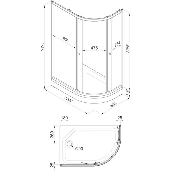 Душевое ограждение Triton Коралл A 120х80 см, белый/узор L - 4 Душевое ограждение Triton Коралл A 120х80 см, белый/узор L фото 4