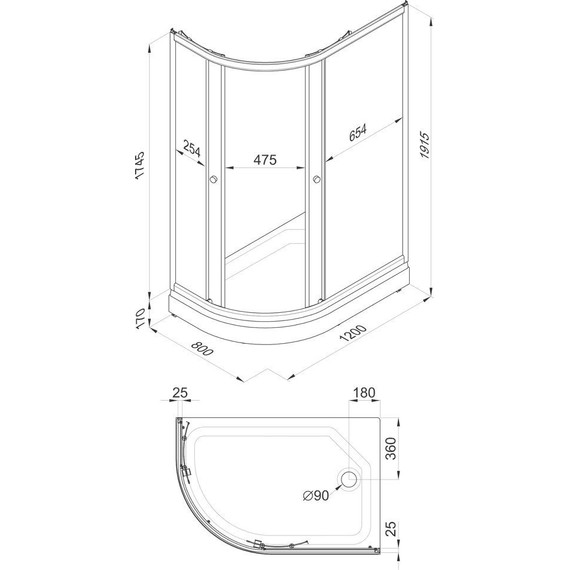 Душевое ограждение Triton Коралл A 120х80 см, белый/узор R - 4 Душевое ограждение Triton Коралл A 120х80 см, белый/узор R фото 4