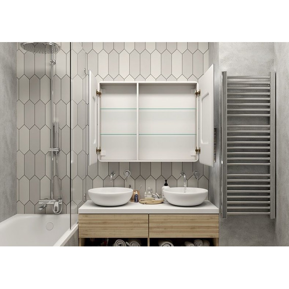 Зеркало-шкаф Art&Max Platino Led 100 см AM-Pla-1000-800-2D-F - 4 Зеркало-шкаф Art&Max Platino Led 100 см AM-Pla-1000-800-2D-F фото 4