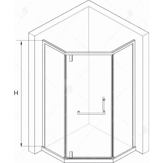 Душевое ограждение RGW HO-084G 90x90 см 350608499-26 (стекло 8 мм), золото/матовое фото 3