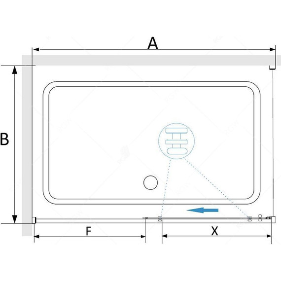 Душевое ограждение RGW SV-45 (SV-13 + Z-050-2) 150x90 см 06324559-011, хром/прозрачное фото 4
