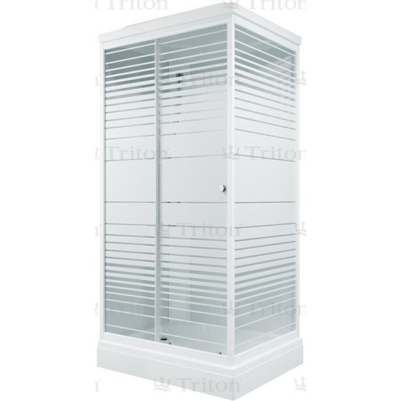 Душевая кабина Triton Квадро 100x80 см, белый/узор - 2 Душевая кабина Triton Квадро 100x80 см, белый/узор фото 2