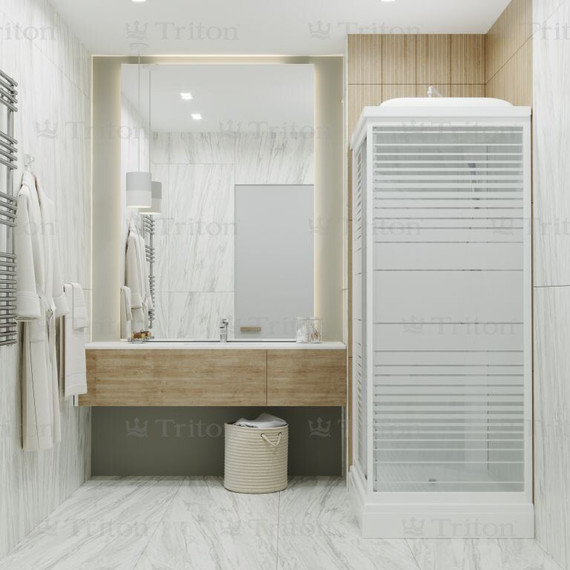 Душевая кабина Triton Квадро 120x80 см, белый/узор R фото 6