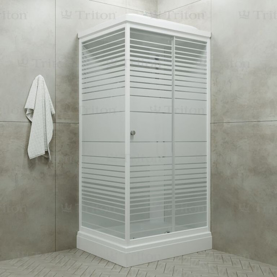 Душевая кабина Triton Квадро 100x80 см, белый/узор - 3 Душевая кабина Triton Квадро 100x80 см, белый/узор фото 3