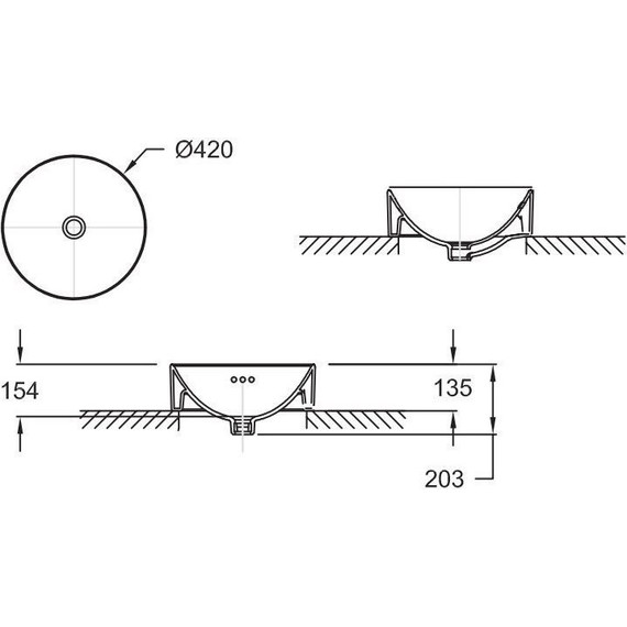 Раковина-чаша Jacob Delafon Vox 42 см E14800-0 фото 4