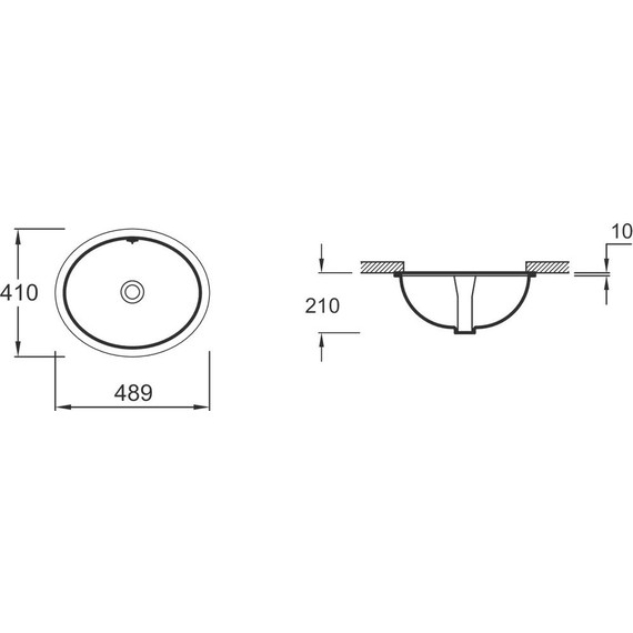 Раковина врезная под столешницу Jacob Delafon Caxton 48 см E2210-0 фото 2