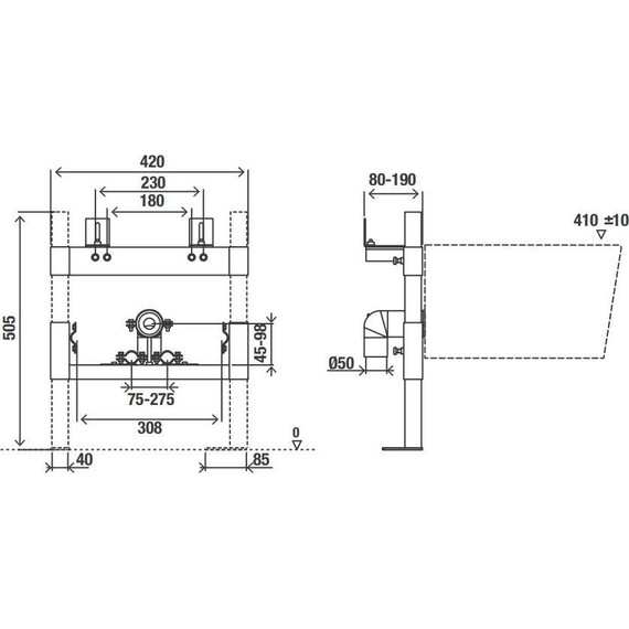 Инсталляция для биде Jacob Delafon E73011-NF фото 2