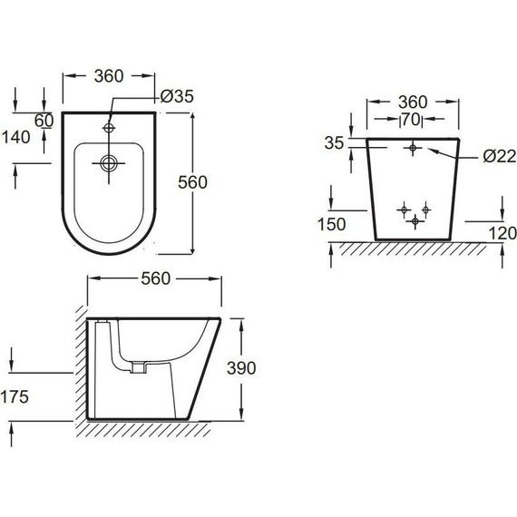 Биде напольное Jacob Delafon Rodin+ EBJ0002-00 фото 6