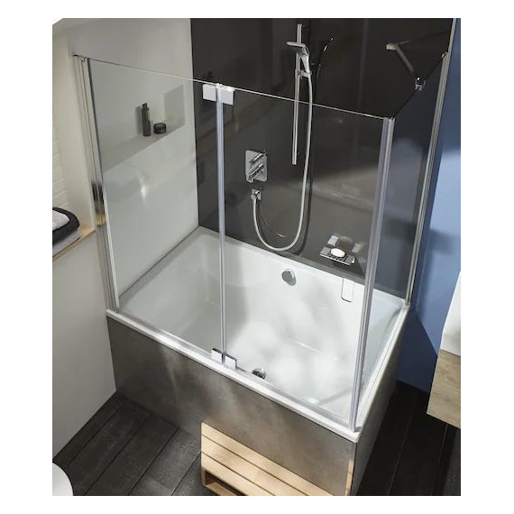 Шторка для ванны Jacob Delafon Capsule 140x90 см E6D129-GA, хром/прозрачное фото 