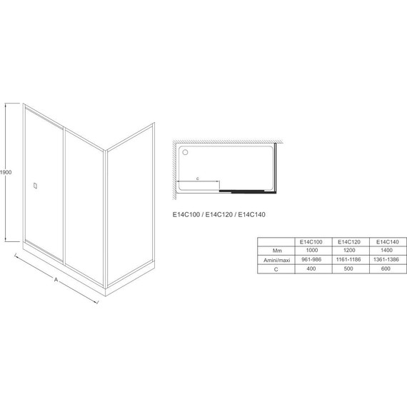 Душевая дверь Jacob Delafon Serenity 140 см E14C140-GA, хром/прозрачное - 3 Душевая дверь Jacob Delafon Serenity 140 см E14C140-GA, хром/прозрачное фото 3