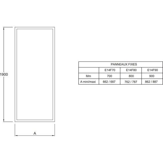 Боковая стенка Jacob Delafon Serenity 90 см E14F90-GA, хром/прозрачное фото 2