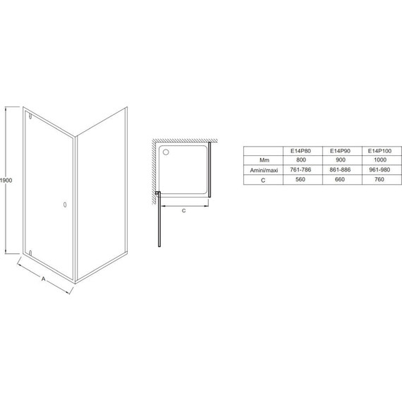 Душевая дверь Jacob Delafon Serenity 90 см E14P90-GA, хром/прозрачное - 3 Душевая дверь Jacob Delafon Serenity 90 см E14P90-GA, хром/прозрачное фото 3