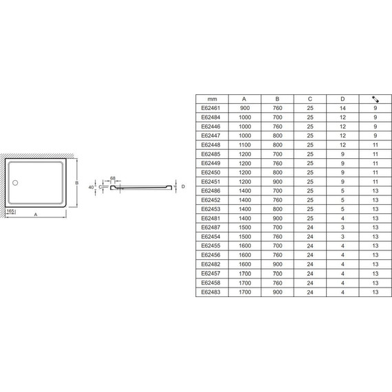 Акриловый поддон Jacob Delafon Flight 150x76 см E62454-F-00 с антискользящим покрытием фото 4