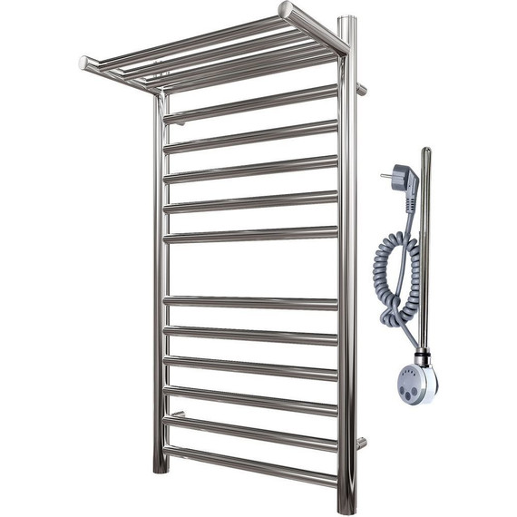 Полотенцесушитель электрический с полкой Point П11 500x800 мм PN10158SPE (возможность скрытого подключения) фото 