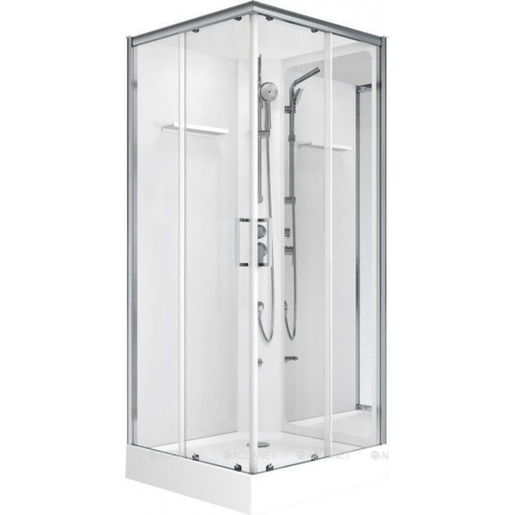 Душевое кабина Aquanet Passion S 2.0 90x90 см 263869, хром/прозрачное (безсиликоновая сборка) фото 