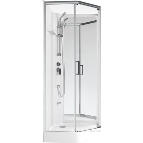Душевое кабина Aquanet Passion P 2.0 90x90 см 263870, хром/прозрачное (безсиликоновая сборка) - 2 Душевое кабина Aquanet Passion P 2.0 90x90 см 263870, хром/прозрачное (безсиликоновая сборка) фото 2