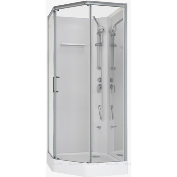 Душевое кабина Aquanet Passion P 2.0 90x90 см 263870, хром/прозрачное (безсиликоновая сборка) - 3 Душевое кабина Aquanet Passion P 2.0 90x90 см 263870, хром/прозрачное (безсиликоновая сборка) фото 3