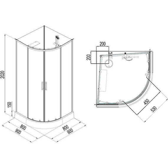 Душевое кабина Aquanet Passion EVO R 90x90 см 267252, белый/прозрачное (безсиликоновая сборка) - 4 Душевое кабина Aquanet Passion EVO R 90x90 см 267252, белый/прозрачное (безсиликоновая сборка) фото 4