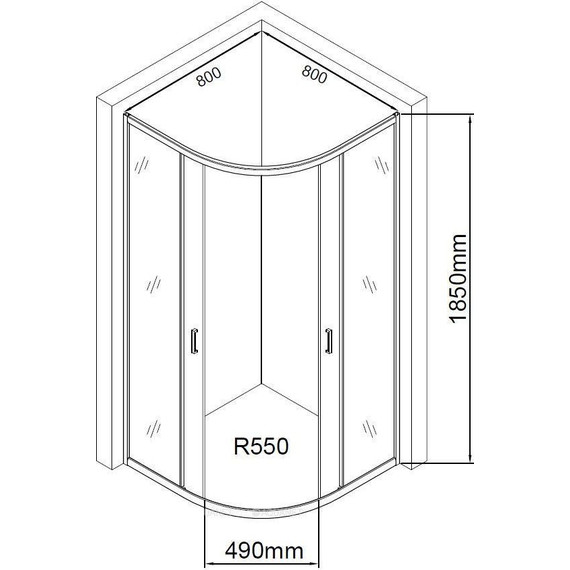Душевое ограждение Aquanet SE-800Q 80х80 см 270062, хром/прозрачное - 3 Душевое ограждение Aquanet SE-800Q 80х80 см 270062, хром/прозрачное фото 3