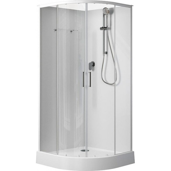 Душевое кабина Aquanet Passion EVO R 100x100 см 281965, белый/прозрачное (безсиликоновая сборка) фото 