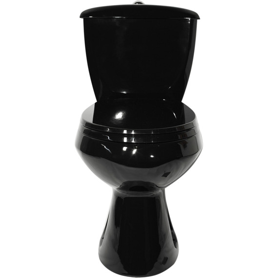 Унитаз-компакт Оскольская керамика Элисса Стандарт черный с полипропиленовой крышкой 43374130202, Цвет производителя: чёрный фото 3