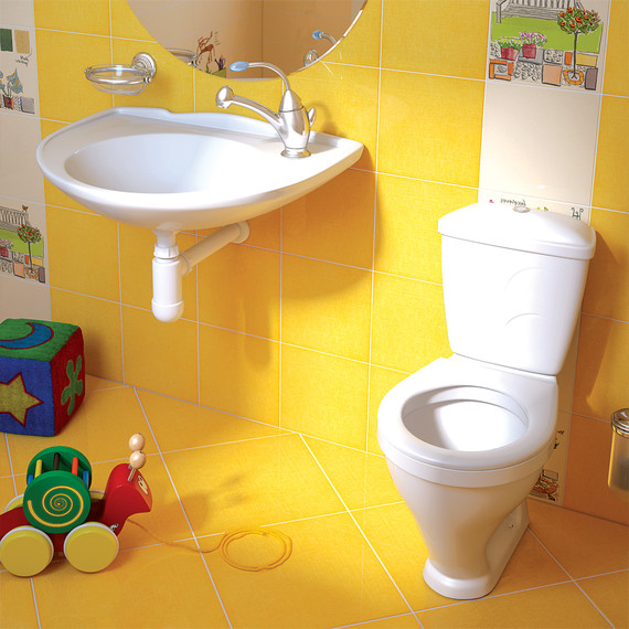 Унитаз-компакт Оскольская керамика Детский Стандарт с полипропиленовой крышкой 47901130022 фото 5